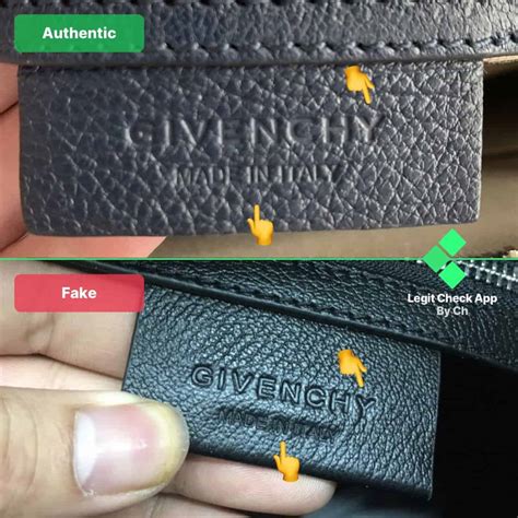 givenchy real vs fake tag|false givenchy inscription.